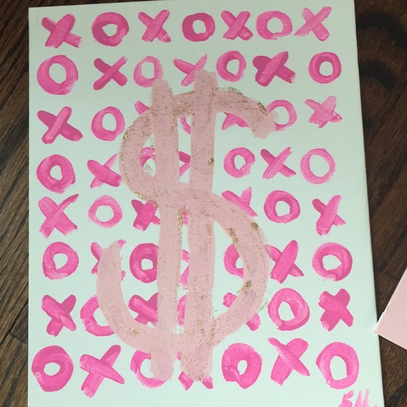 Set of 5 preppy canvas paintings - Picture 5 of 6